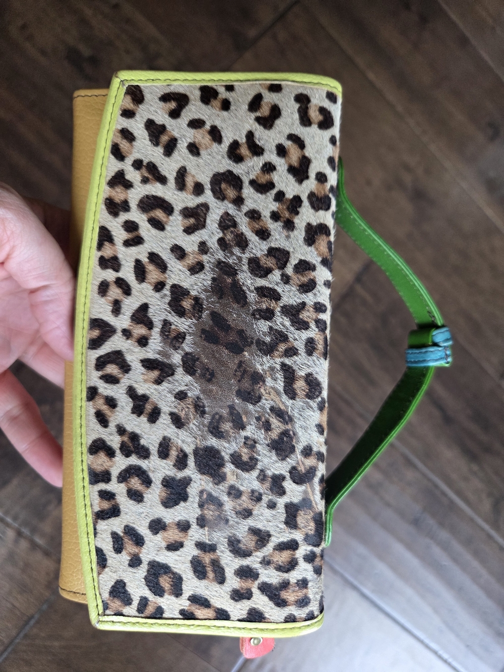 Leopard Print Leather Wallet Handmade By Soruka